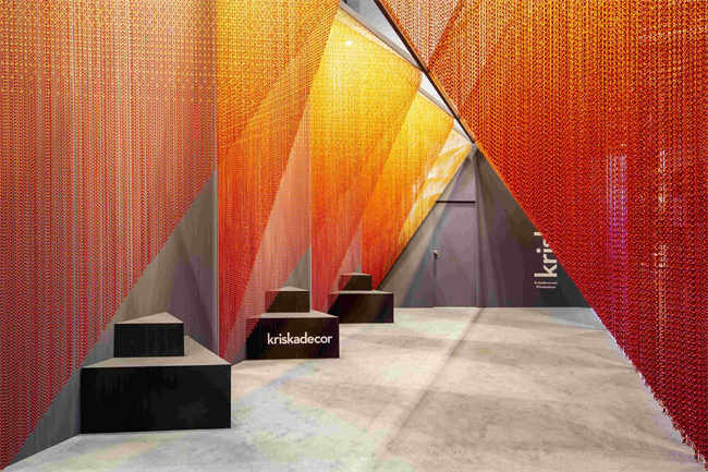 Space Divider Metal Chain Link Curtains Fly Screen Curved Andulated