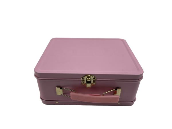 Quality Customized 0.23mm Empty Metal Tin Lunch Boxes With Lock And Handle for sale