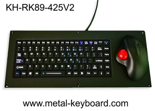 Quality IP65 Silicone Keyboard USB Panel Mount Keyboard With Ergonomic Trackball Mouse for sale