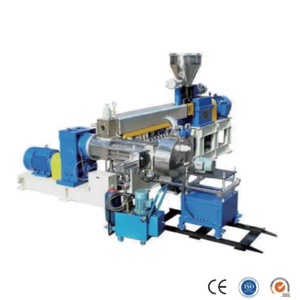 Double Stage PVC Plastic Granule Extruder Line , Pvc Granulating Extruder Customized