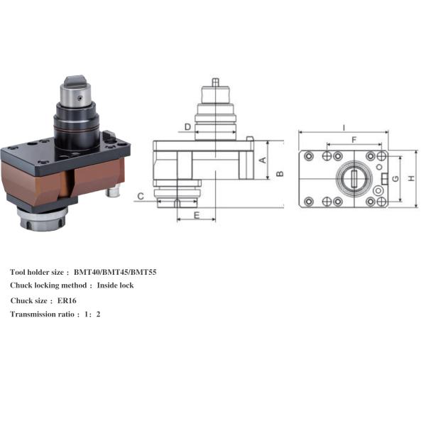 BMT Speed Increasing Axial Live Tool Holder For CNC Lathe Machine Cnc Live Tooling