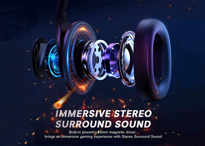 Light Braided Cable Headset Gaming Rgb Noise Cancelling Microphone