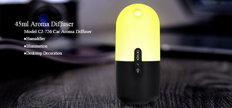 Portable Ultrasonic 15ml/hr 5W 45ml Car Aromatherapy Diffuser
