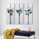 Three Panels Canvas Prints Wooden Frame Wall Decoration Products Minimalist