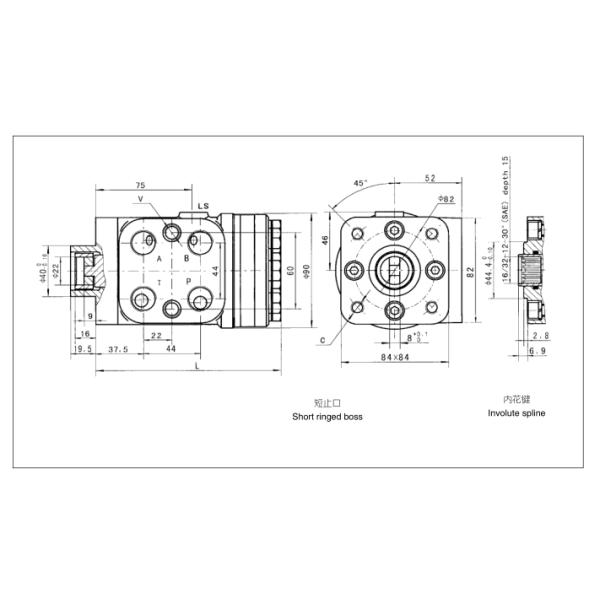 high quality construction machinery hydraulic steering control unit type BZZ 1000cc with valves
