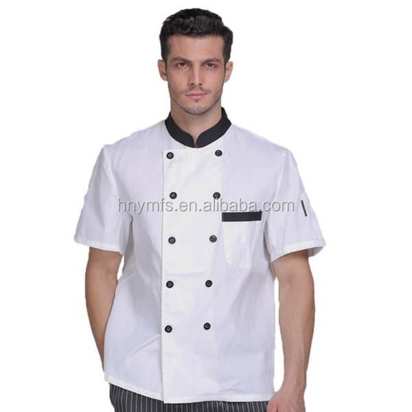 Quality Amazon Hot Sale Catering Uniforms White Long Sleeve Chef Jacket Chef's Clothing for sale