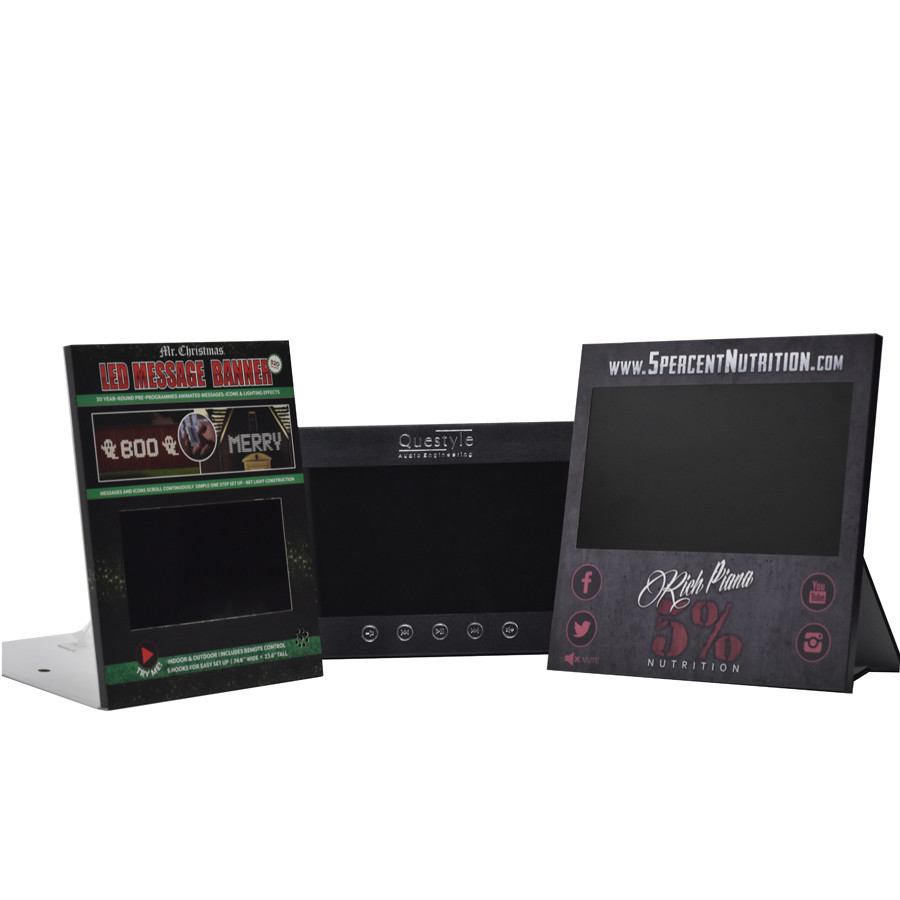 Custom print design 7/10 inch LCD POS video display LCD POS digital signage for retails
