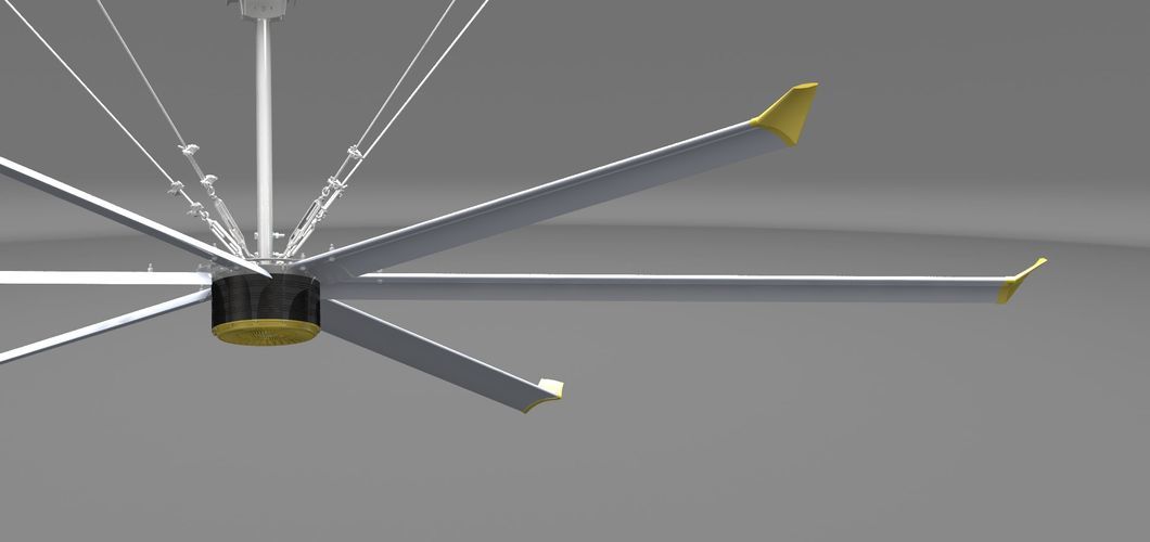 Industrial Hvls Ceiling Fans with Gearbox Motor or Pmsm Motor Configured