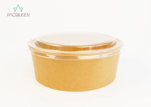 Recyclable Takeaway Food Containers Kraft Paper Bowls PLA Lining For Street Food