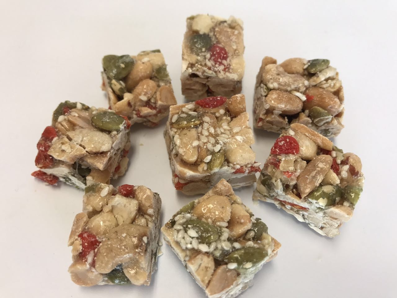 Low Fa Low Carb Sweet White Sesame Nut Cluster Snacks