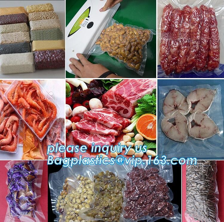 Embossing Resealable Vacuum Food Bags For Household Eco- friendly Texture Vacuum Food Storage Plastic Bag Rolls Moisture