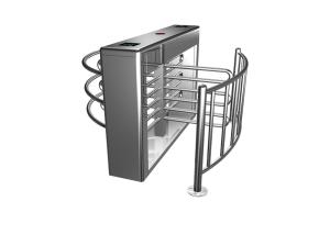 Access Control Half Height Turnstile SS304 Cabinet 90 Degree Rotating Bi Directional