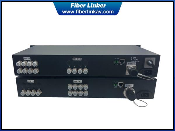 Quality Multiple 12G-SDI Fiber Converter over SMPTE 3K.93C Connector for sale