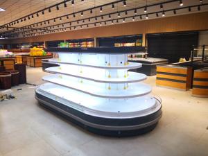 China Circular Multideck Open Display Refrigerated Cabinet For Dairy Products / Meat wholesale