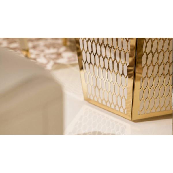 Italian Luxurious Mesa Dining Table Marble Tabletop With Stainless Wire