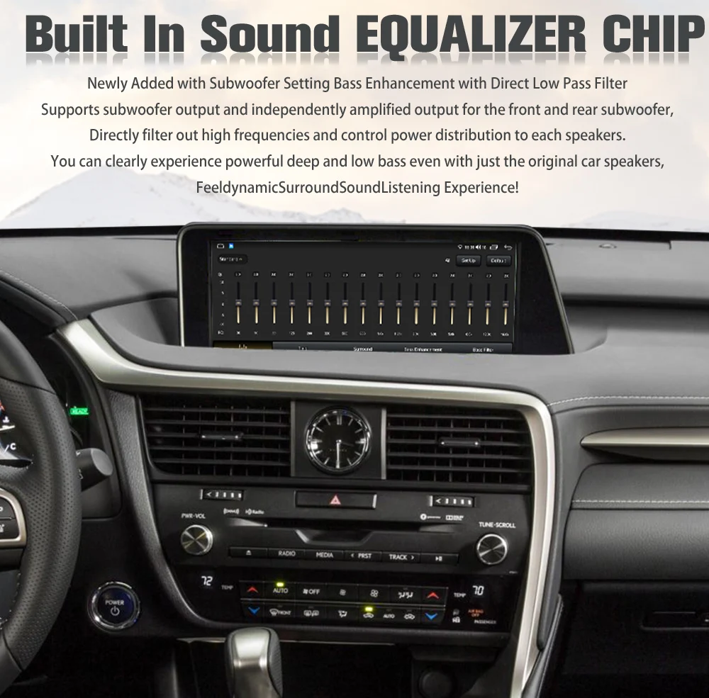 2016-2019 Lexus Aftermarket Stereo Radio System For RX RX200 RX350 RX450 WIFI 4G