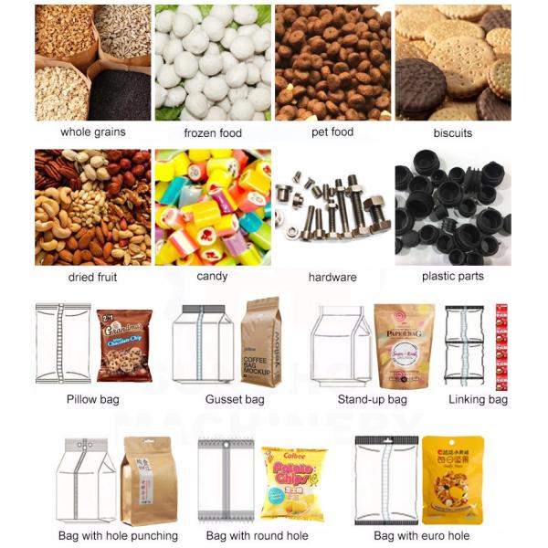 2KW Nuts Small Candy Granule Packing Machine Back Seal 930mm 730mm
