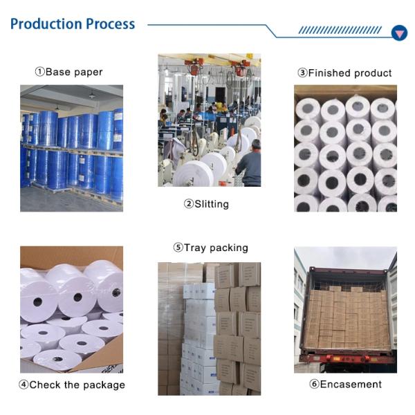 Supermarket White Thermal Paper Rolls with Printed Logo of Excellent Performance