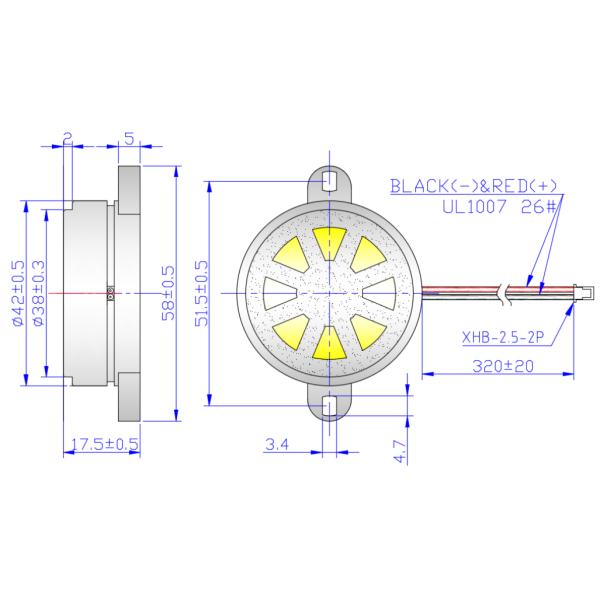 Waterproof Piezo Alarm Buzzer Continuous Tone Beep Sound High Pitch Electronic Sound