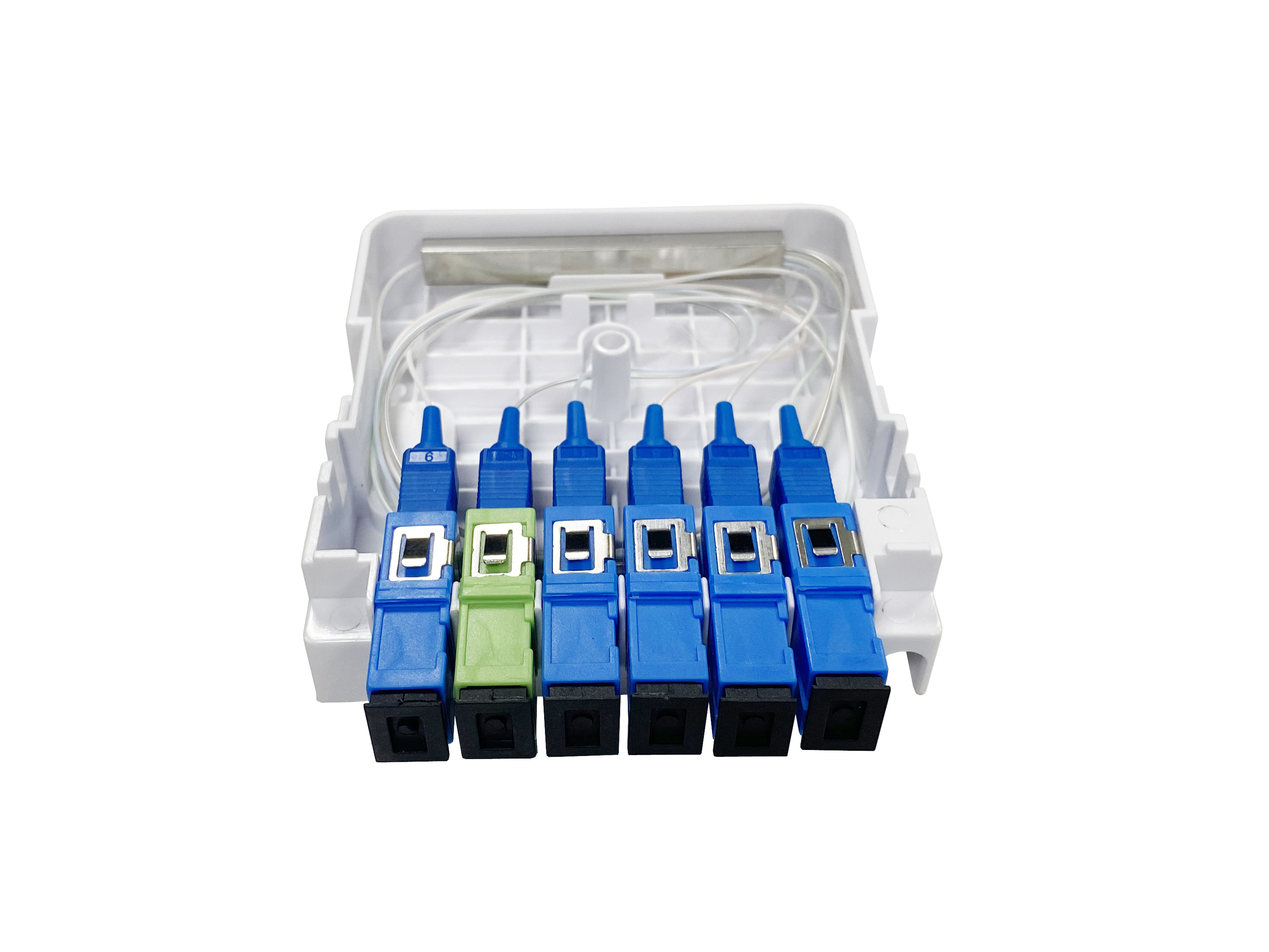 ISO Fiber Optic Termination Box Splitter Module Cassette Box 1*5 Mini PLC Splitter Box