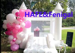 China Custom White Inflatable Wedding Bounce Castle House Waterproof wholesale