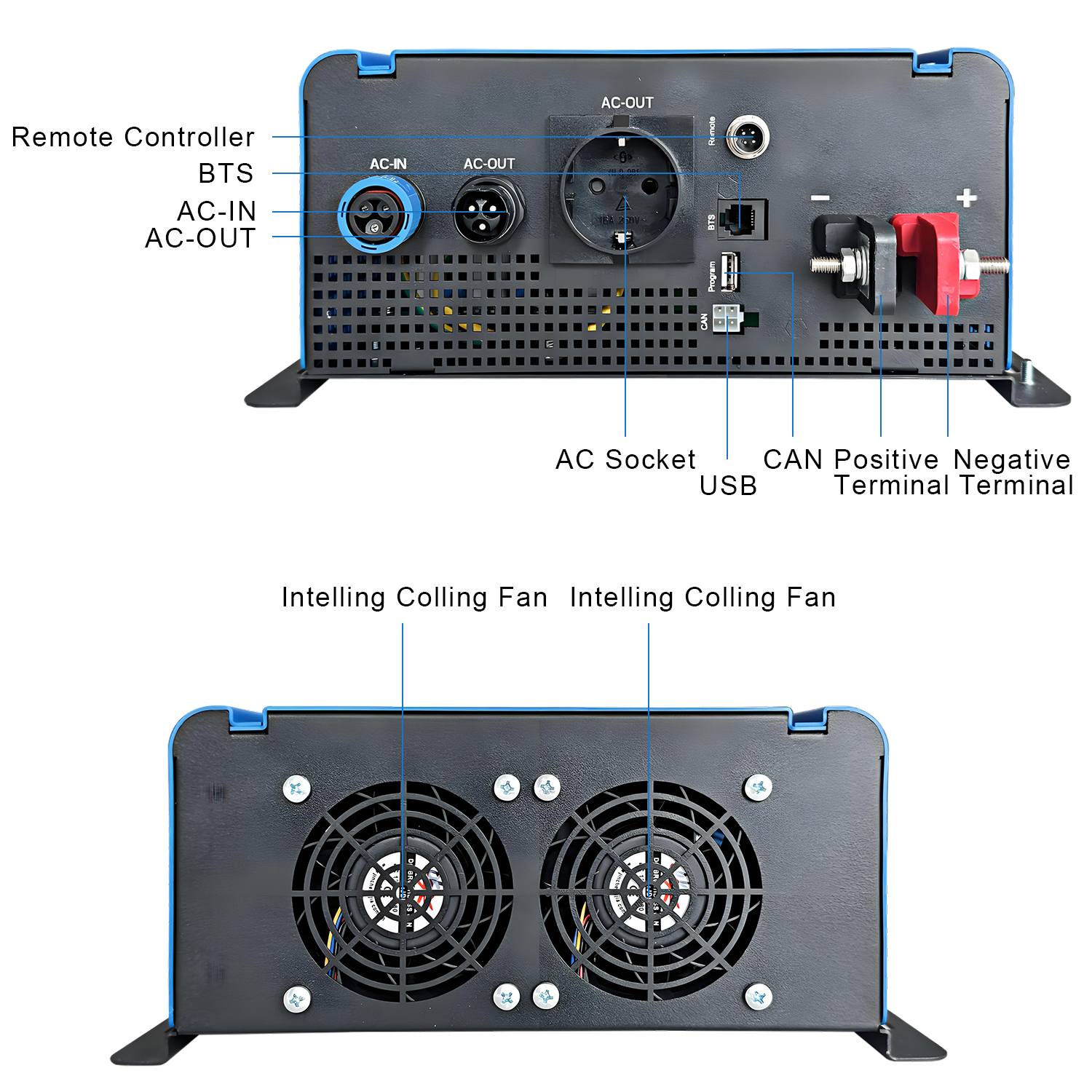 LCD Display 3KW Pure Sine Wave Ups Inverter for Home Travel Camping Temperature Range -10C- 45C