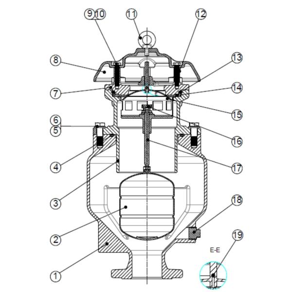 Kinetic Combination Air Pressure Release Valve Full Flow Area With 316 SS Internal Parts