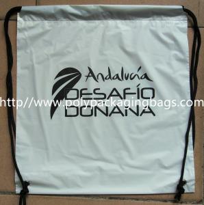 China Frosted CPE Plain Plastic Drawstring Backpack with Double Shoulders wholesale