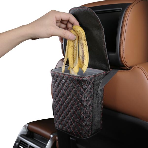 Removable Washable Liner Bag Car Accessories Trash Bin , Small Garbage Can For Car