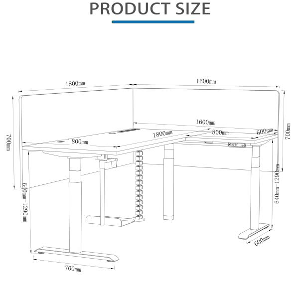 Modernize Your Workspace with Uplift Power Lift Standing Desk 355 Lbs Weight Capacity