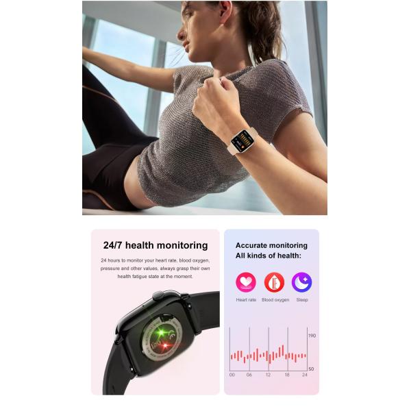 HD13 1.75 HD Touch Screen Smartwatch Heart Rate Sport Tracker Smart Watch Waterproof