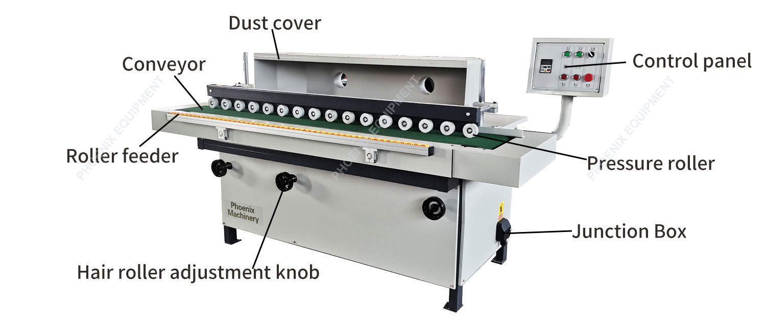 PM40D Automatic Single Side Polishing Machine Furniture Processing 5-100mm Thickness
