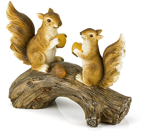 Waterproof 7"H 4V Squirrel Solar Powered Garden Animals