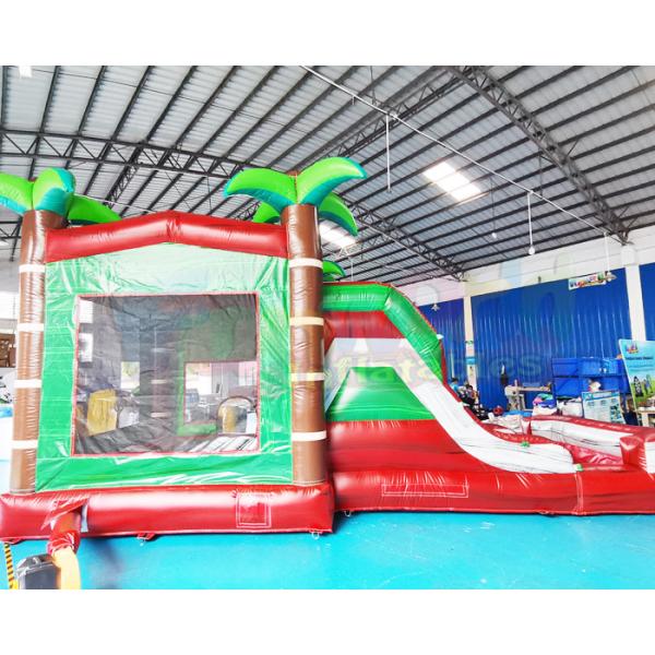 ROHS Palm Tree Inflatable Bouncer Slide Jumping Bouncy Castle