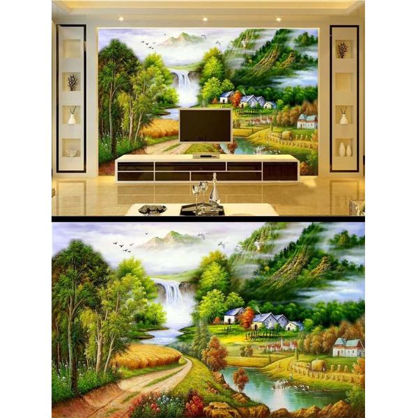 Customized UV Printing Oil Canvas Backdrop Wall Interior Decoration Oil Canvas Digital Printing Products 1