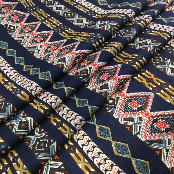Quality Custom Digital Block Geometric Printed Woven Fabrics 150cm Width for sale