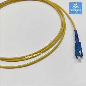 2m SC UPC 3.0mm Yellow LSZH Jacket Stainless Steel Armored Patch Cord For Durable And Secure Network Connections