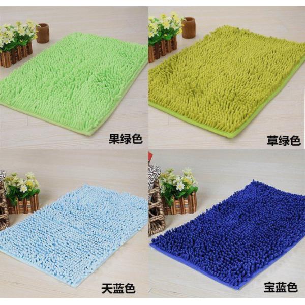 Chenille floor mat polyester material pile height 12mm