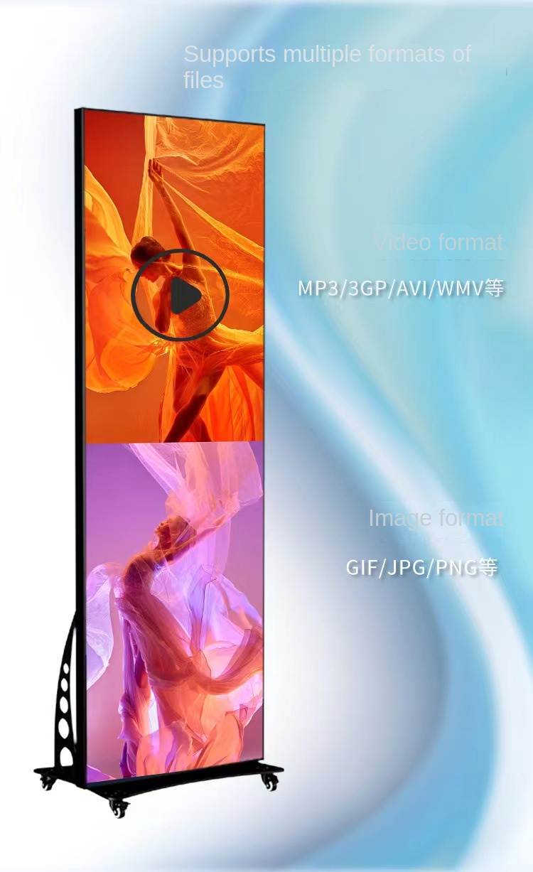 LED Poster Display WiFi Control System Display Panels LED Poster Screen IP40 For Indoor