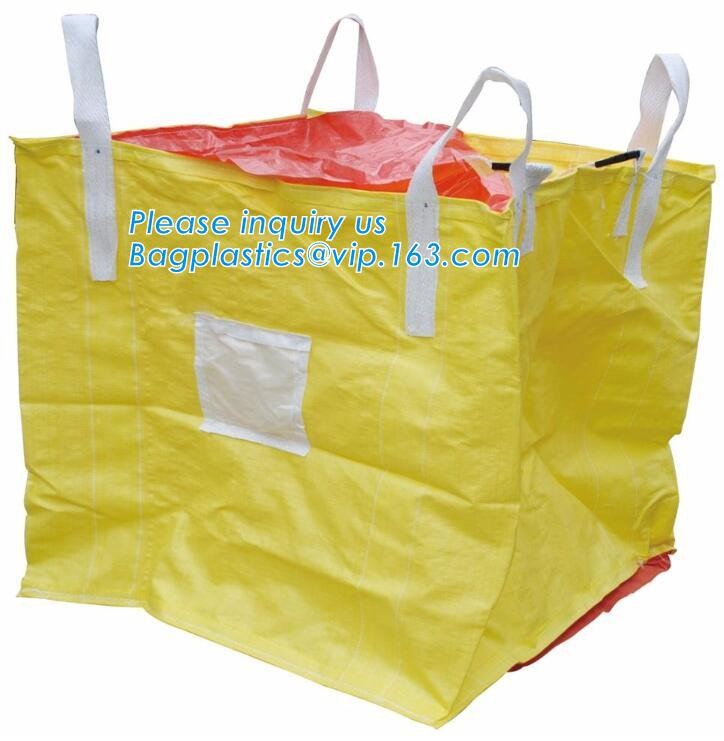 customizable PP u-panel baffle big bag /coated white woven PP jumbo bag/ventilated 4 panel baffle bag/all colors availab