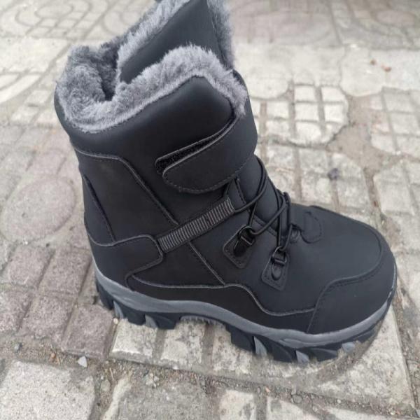 Ladies Casual Boots Durable Cold Proof Climbing Snow Boots Black Color Daily Life