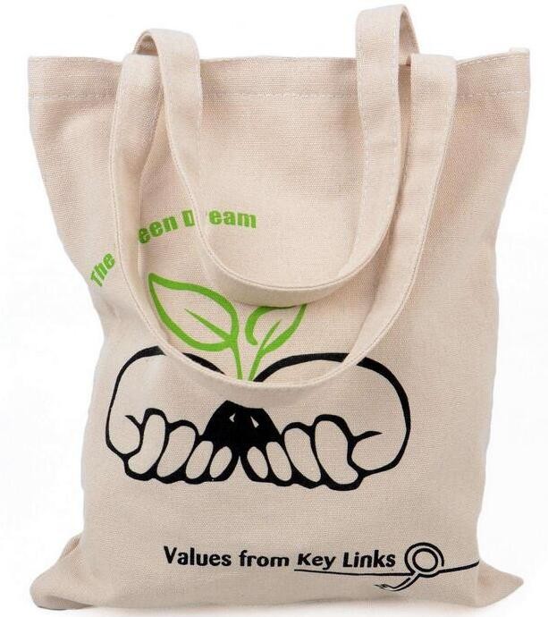 Custom silk screen printed Cotton material handle style blank natural cotton canvas bag without logo bagplastics bagease
