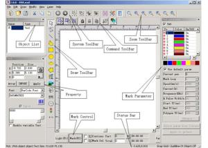 IPG / YLPM EZCAD2  Laser Marking Software with Red Pointer , Fly Rotary Mark