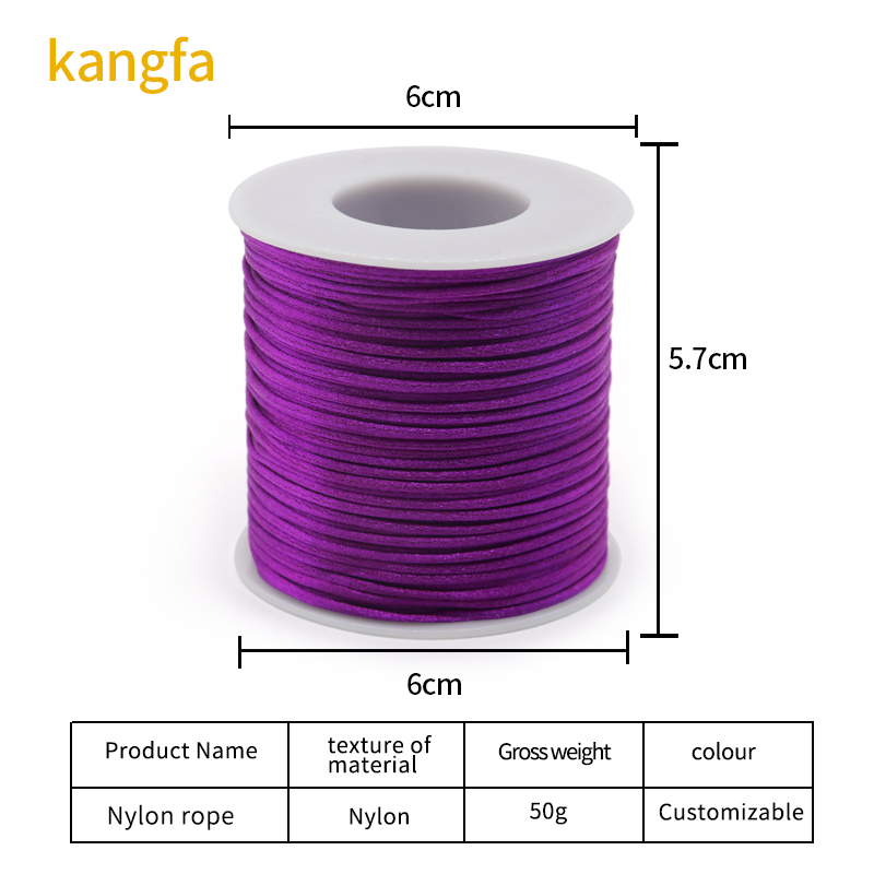 1mm 1.5mm 2mm Nylon String Cord Woven Craft String for Chinese Knot Tassel Accessories