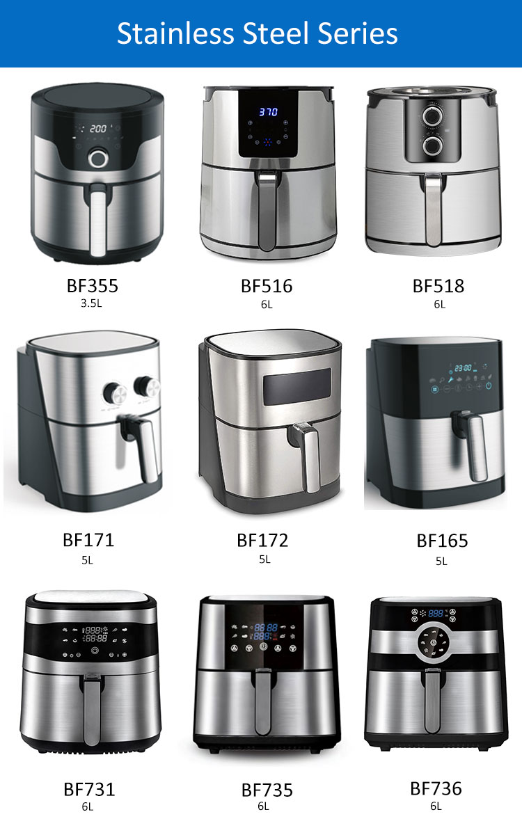 Wifi 3.5 4.5 6 5 7 8 9 10.5 12 Liters Manual Air Fryer Digital Control Hot Without Oil