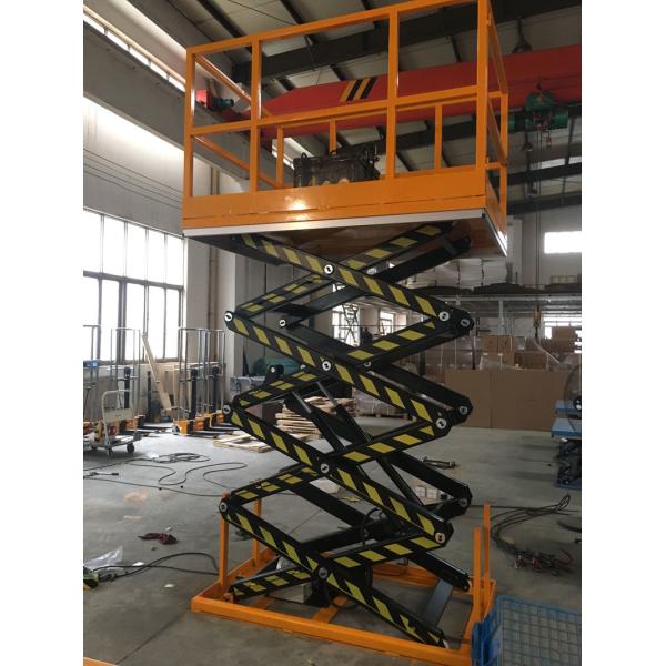 881lbs Electric Lift Work Table High Travel Lifts With Safety Handrail 1700x1000mm
