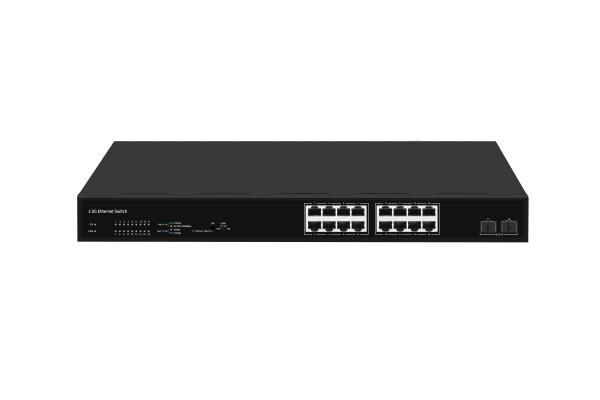 Quality 18 Port Desktop 2.5 Gigabit Unmanaged Switch With 16*2.5g RJ45+2*10G SFP for sale