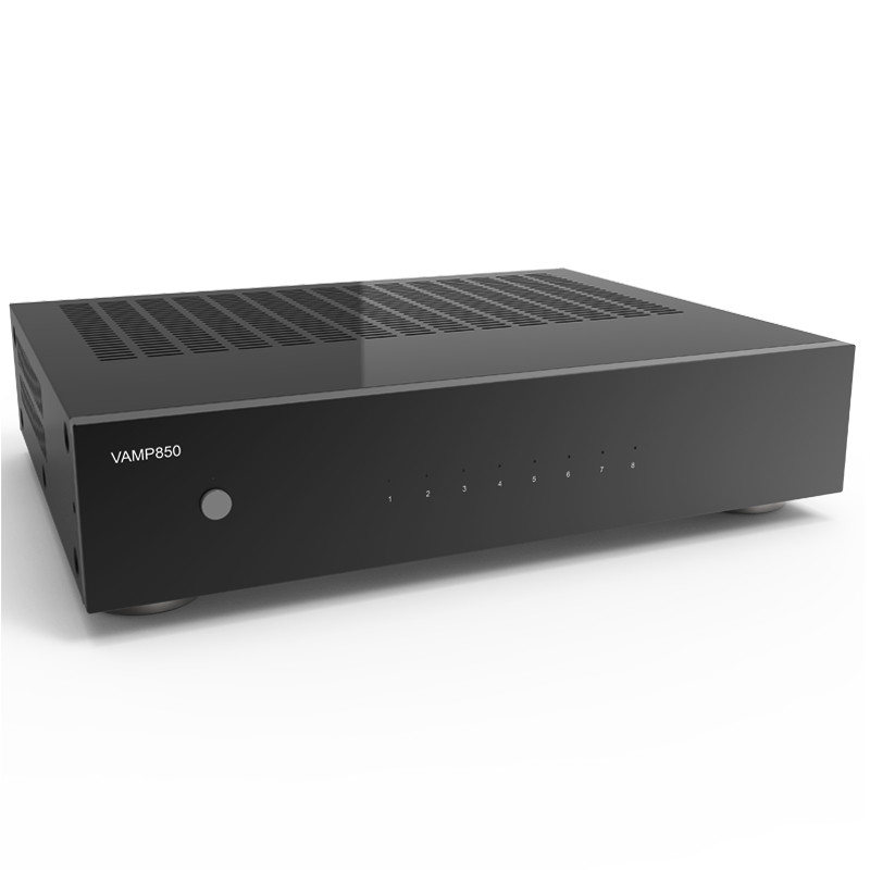 19 Inch Rack Mount 4 Zone Stereo Amplifier 400 Watts With Speaker Selector Volume Control