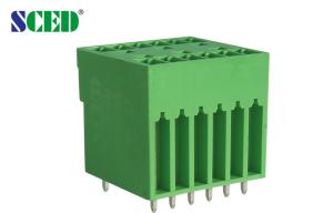 China Header 2 decks Pitch 3.50mm Pluggable two levels , melamine terminal blocks wholesale