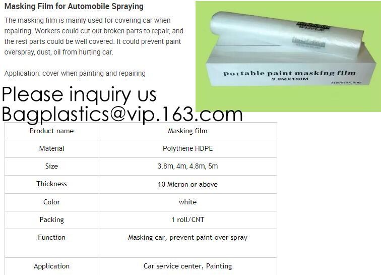 Disposable Plastic Car Cover with Elastic Band Medium Size, Kit De Protection, Car Clean Kit, car protection disposable